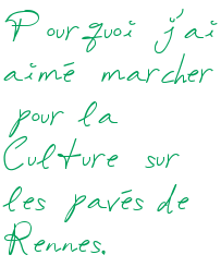Pourquoi j'ai aimé "marcher pour la Culture" sur les pavés de Rennes.