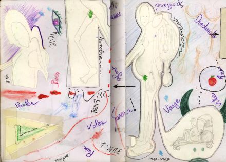 Dessin d'étude en première année de l'école Jacques Lecoq